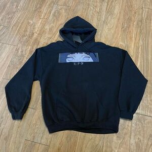 Men's Black Graphic Hoodie